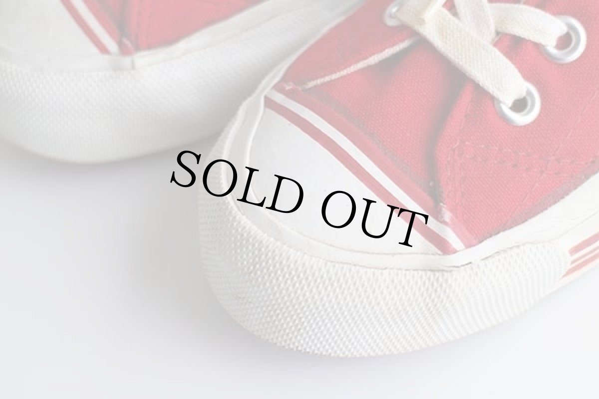 画像7: 70s USA製 PRO-Kedsプロケッズ キャンバス スニーカー Low 当て布 赤×白 6.5 (7)