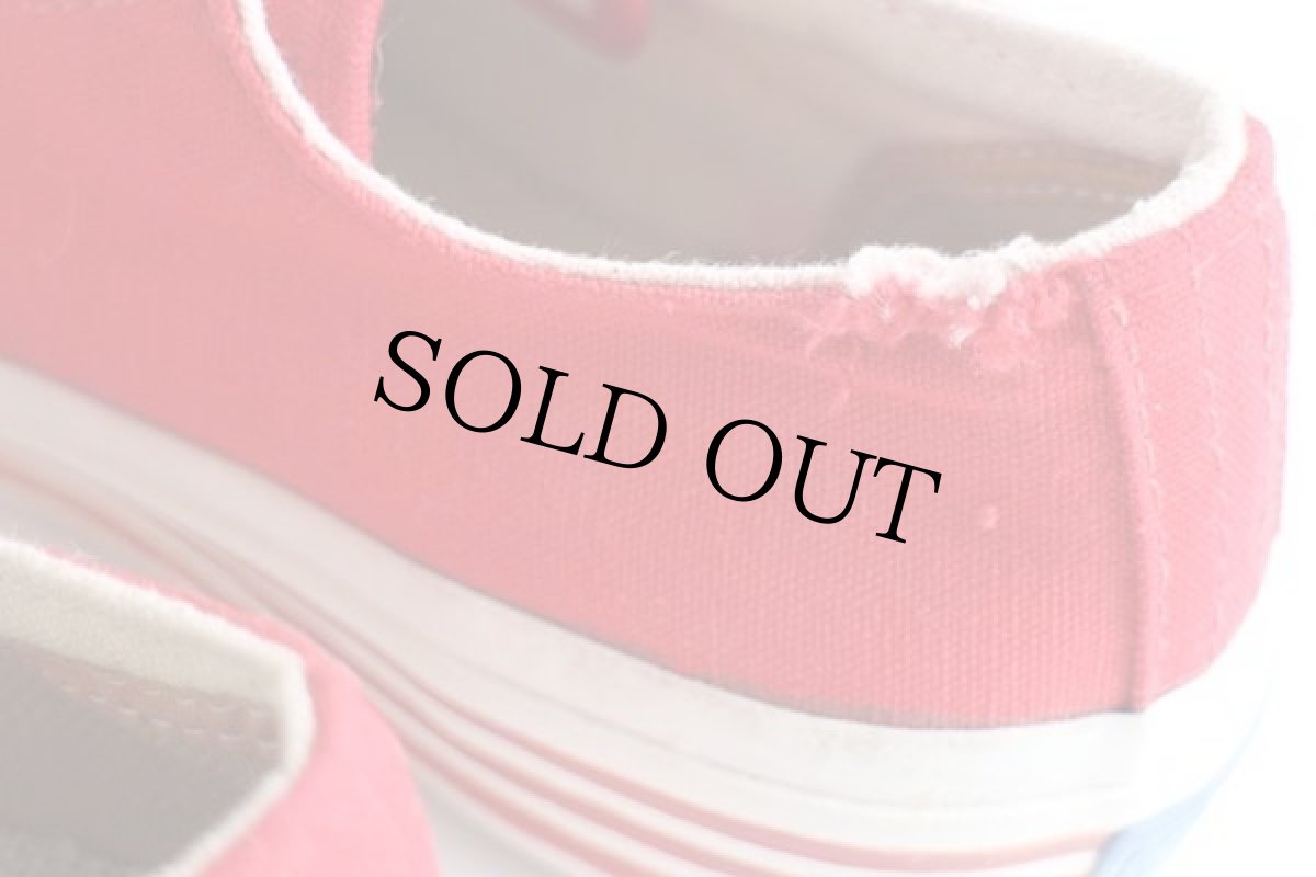 画像8: 70s USA製 PRO-Kedsプロケッズ キャンバス スニーカー Low 当て布 赤×白 6.5 (8)