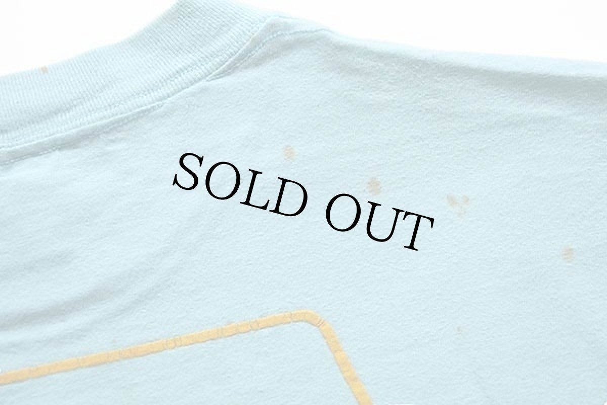 画像7: 90s USA製 Corona Extra BEACH CLUB ロゴ 発泡プリント コットンTシャツ 水色 L (7)