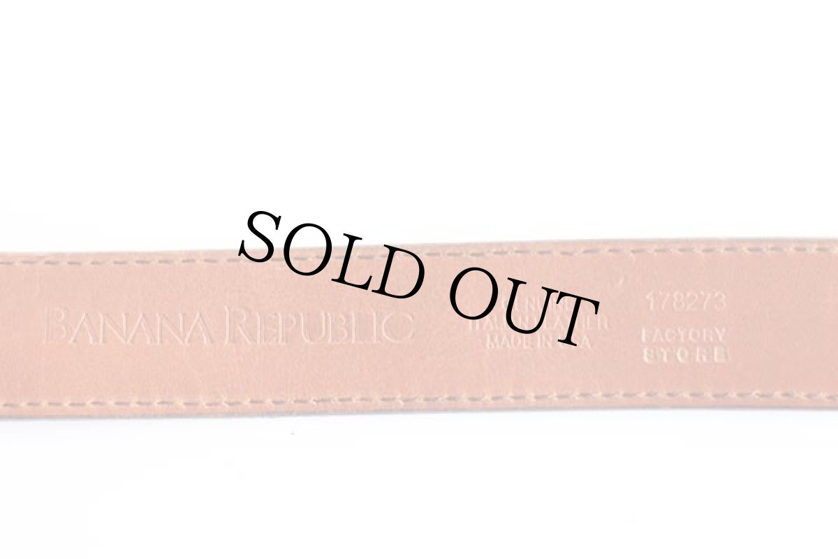 画像3: USA製 BANANA REPUBLICバナナリパブリック 型押し レザーベルト 茶 36★1356 (3)