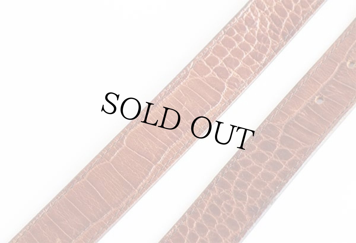 画像5: USA製 BANANA REPUBLICバナナリパブリック 型押し レザーベルト 茶 36★1356 (5)