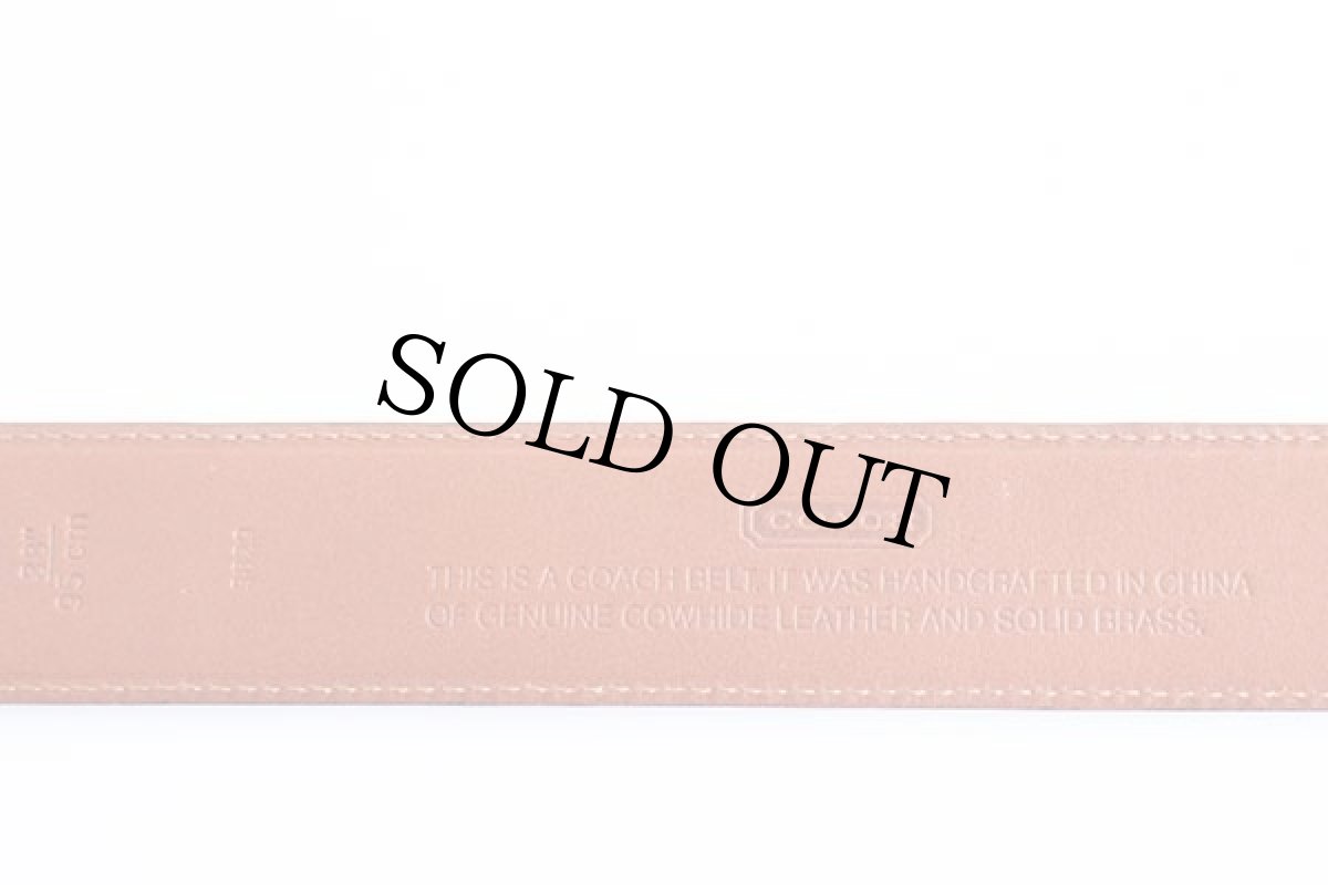 画像3: COACHコーチ カウハイド レザーベルト 黒 38/95★1344 (3)