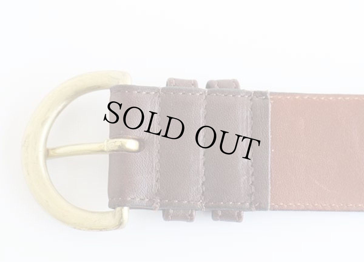 画像4: USA製 COACHコーチ カウハイド レザーベルト マホガニー M★1347 (4)