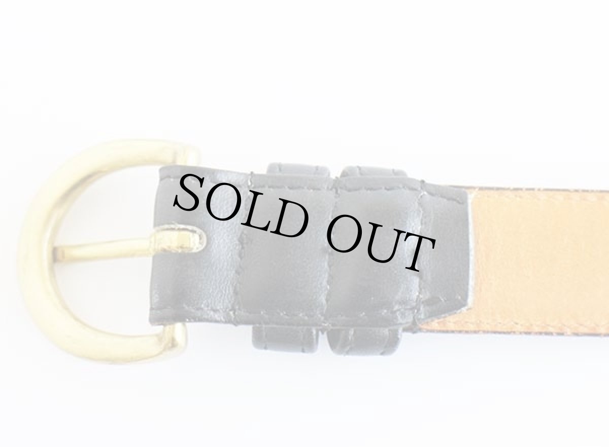 画像4: USA製 COACHコーチ カウハイド レザーベルト 紺 M★1348 (4)