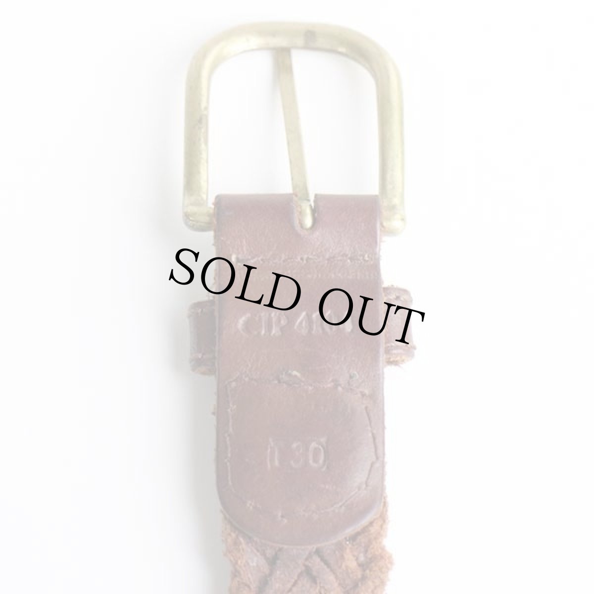 画像3: GUESSゲス 編み込み レザーベルト 焦げ茶 30★1418 (3)