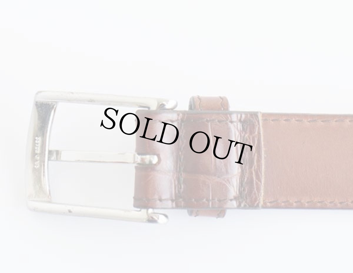 画像4: USA製 BANANA REPUBLICバナナリパブリック 型押し レザーベルト 茶 36★1356 (4)