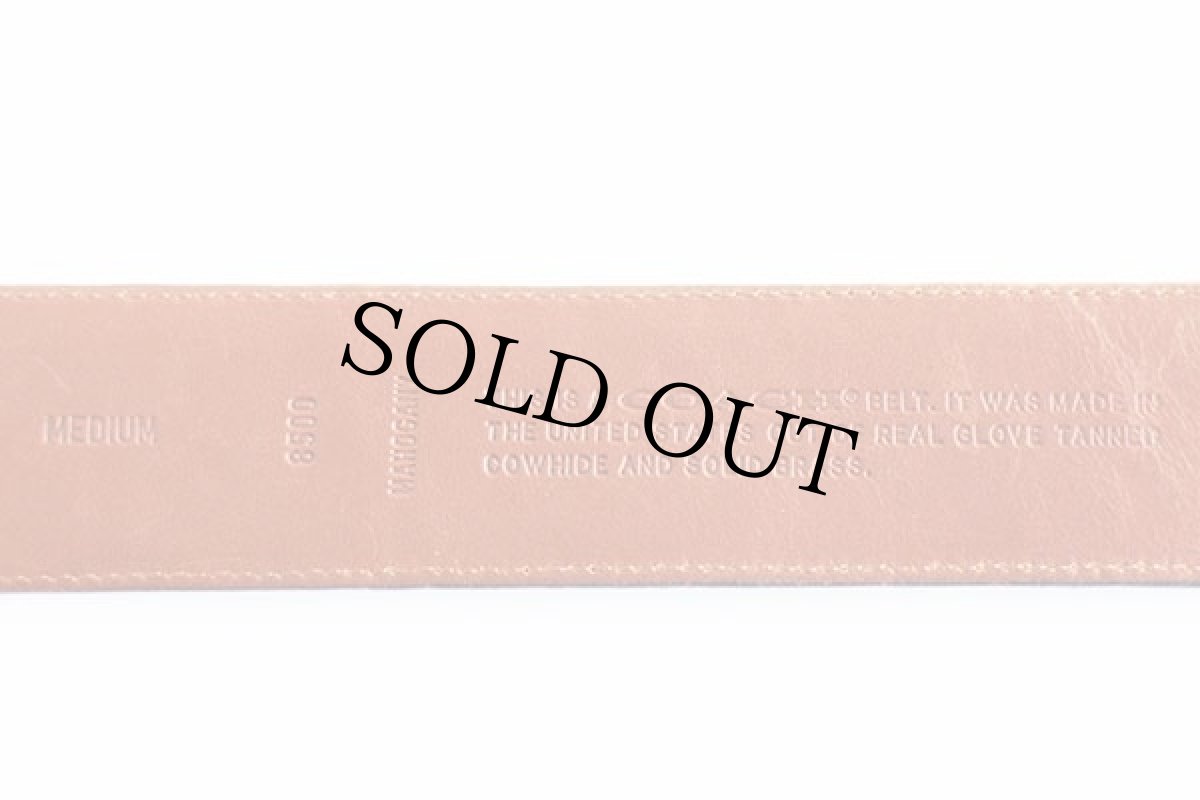 画像3: USA製 COACHコーチ カウハイド レザーベルト マホガニー M★1347 (3)