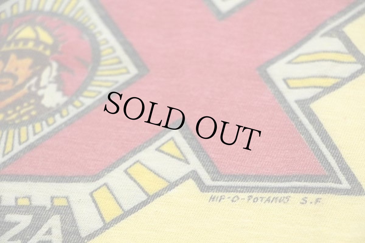 画像3: 80s USA製 DOS EQUIS CERVEZA 染み込みプリント コットンTシャツ 黄 M (3)