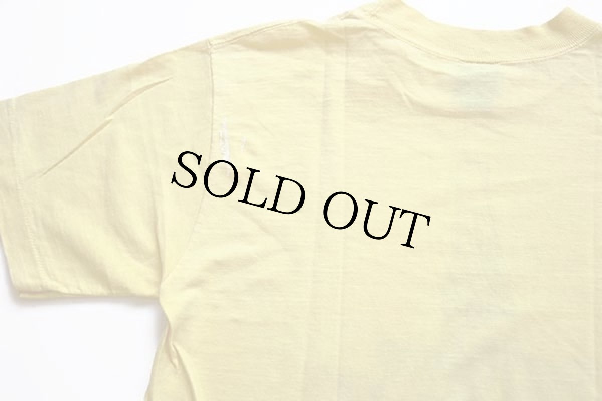 画像5: 80s USA製 DOS EQUIS CERVEZA 染み込みプリント コットンTシャツ 黄 M (5)