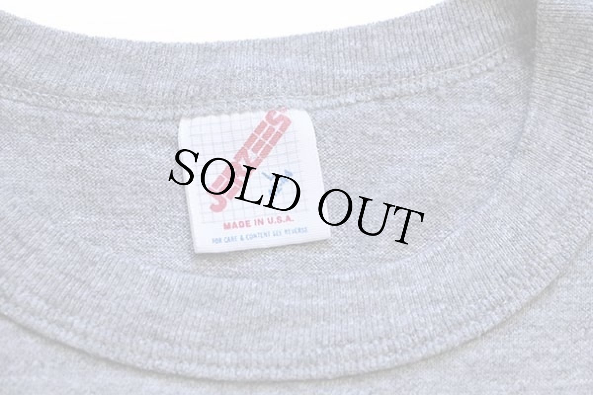 画像3: 80s USA製 Schmidt BEER 五段中抜き Tシャツ 杢グレー L (3)