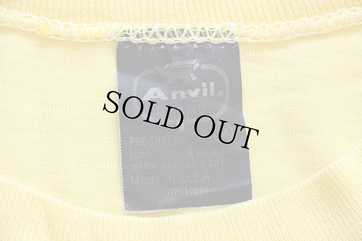 画像4: 80s USA製 DOS EQUIS CERVEZA 染み込みプリント コットンTシャツ 黄 M (4)