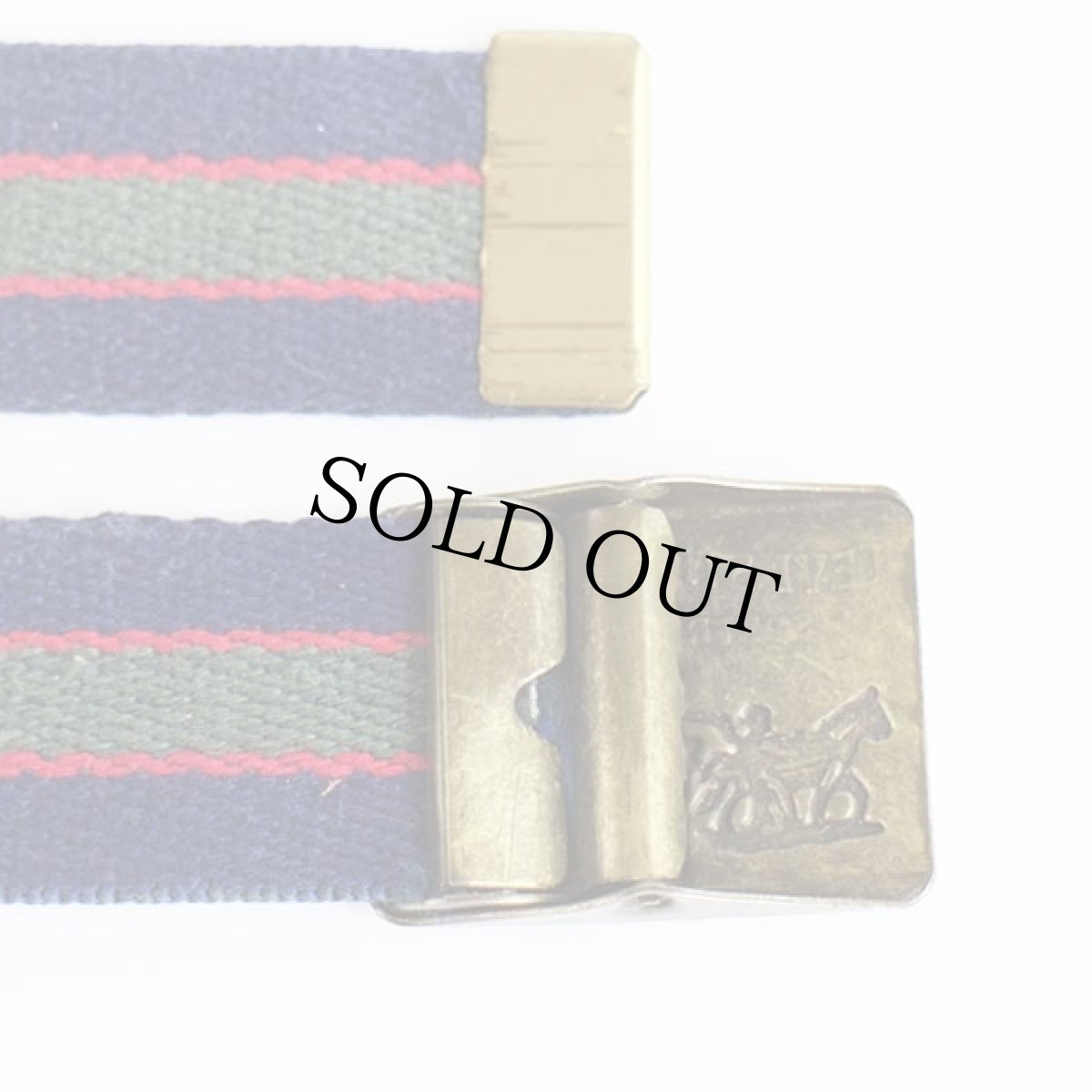 画像3: 80s Levi'sリーバイス ロゴ バックル ストライプ ガチャベルト★1429 (3)