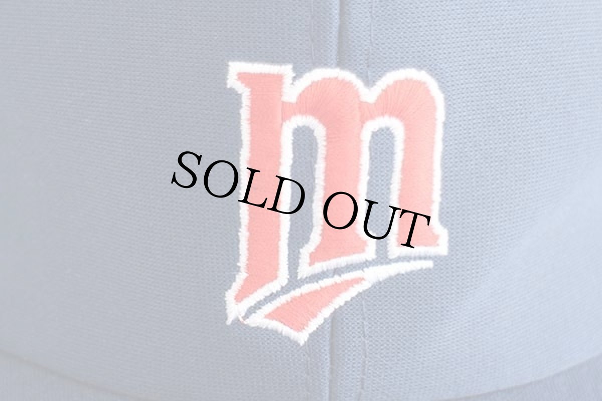 画像4: 80s MLB Minnesota Twins ロゴ刺繍 ベースボール メッシュキャップ 紺×赤 S/M (4)