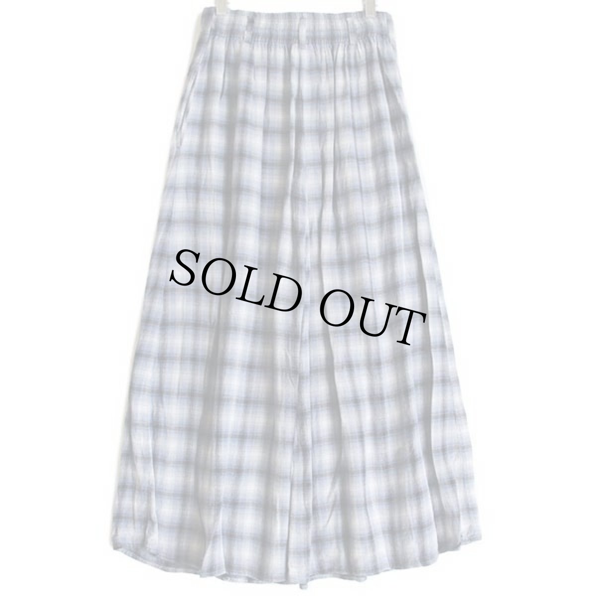 画像2: PUTUMAYO オンブレチェック マキシ丈 レーヨンスカート XS (2)
