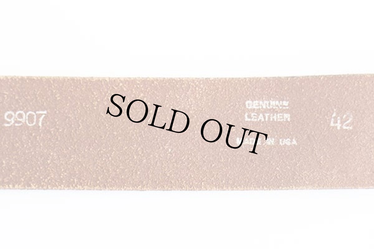 画像3: USA製 UNKNOWN レザー ギャリソンベルト 赤茶 42★1387 (3)