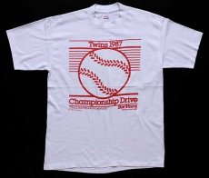 画像2: 80s USA製 MLB Twins ボール Star Tribune Tシャツ 白 L (2)