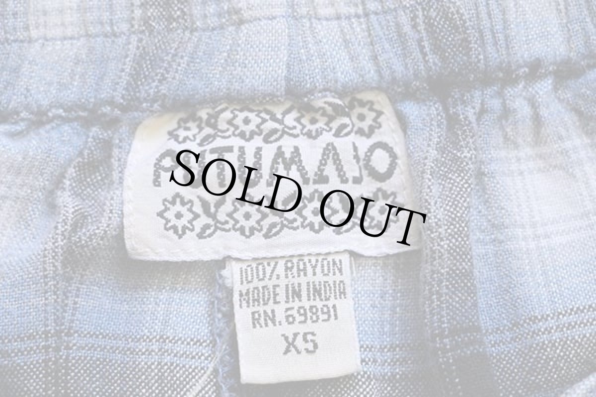 画像4: PUTUMAYO オンブレチェック マキシ丈 レーヨンスカート XS (4)