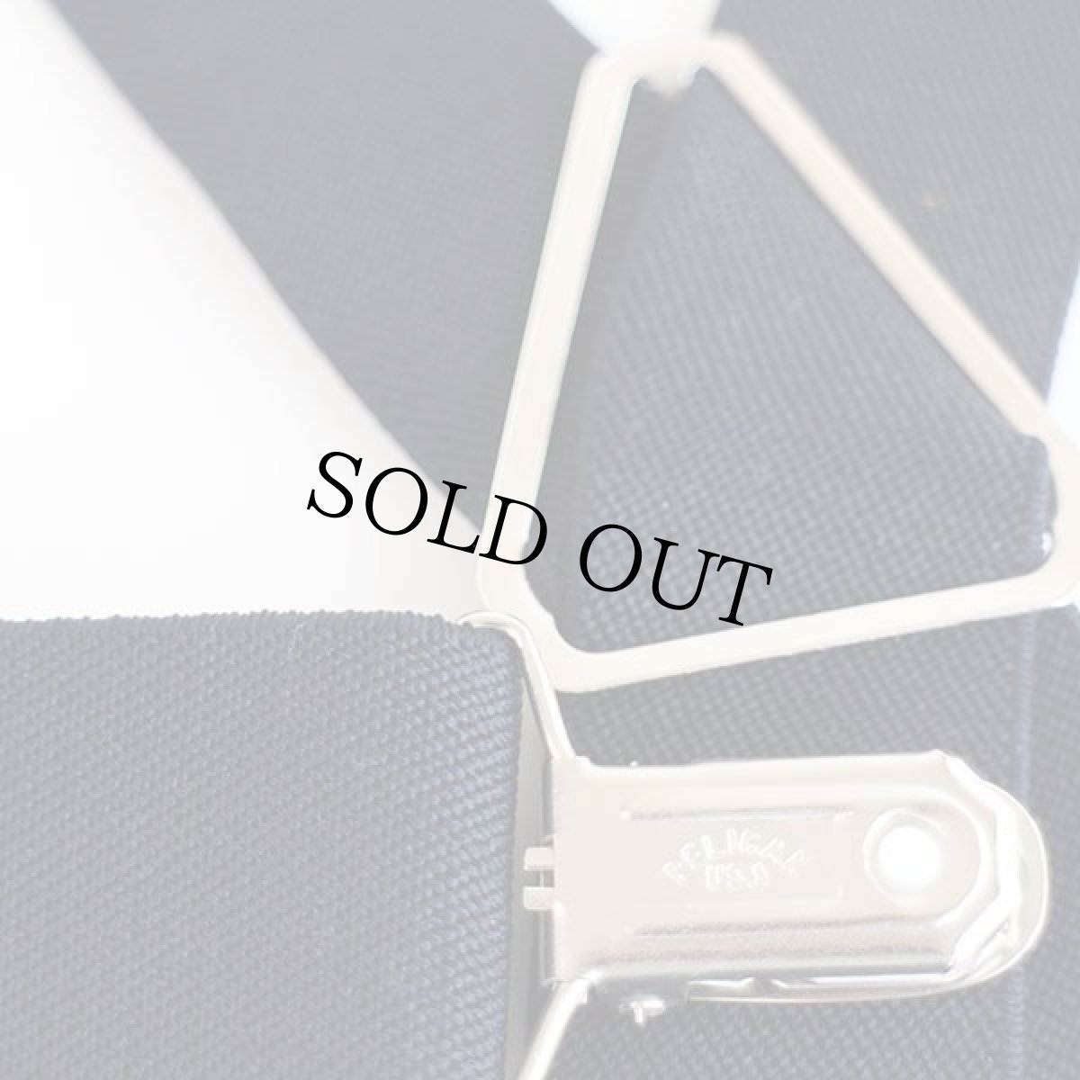 画像3: デッドストック★PELICAN USA 無地 クリップ式 サスペンダー 紺★173 (3)