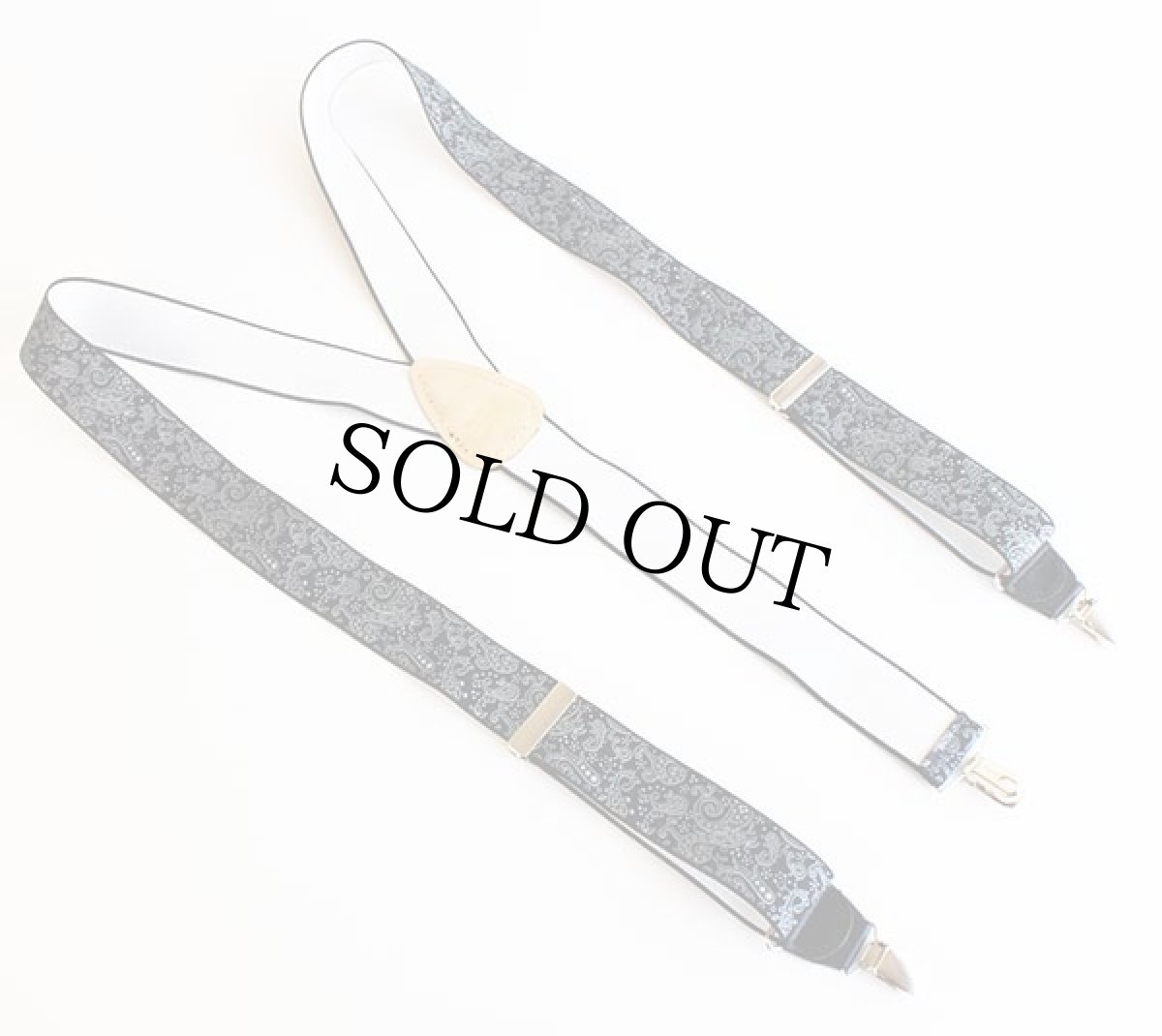 画像2: カナダ製 CAS GERMANY ペイズリー 総柄 クリップ式 サスペンダー★170 (2)