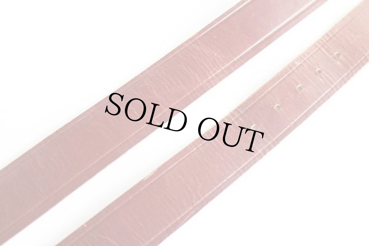 画像5: USA製 UNKNOWN レザー ギャリソンベルト 赤茶 42★1387 (5)