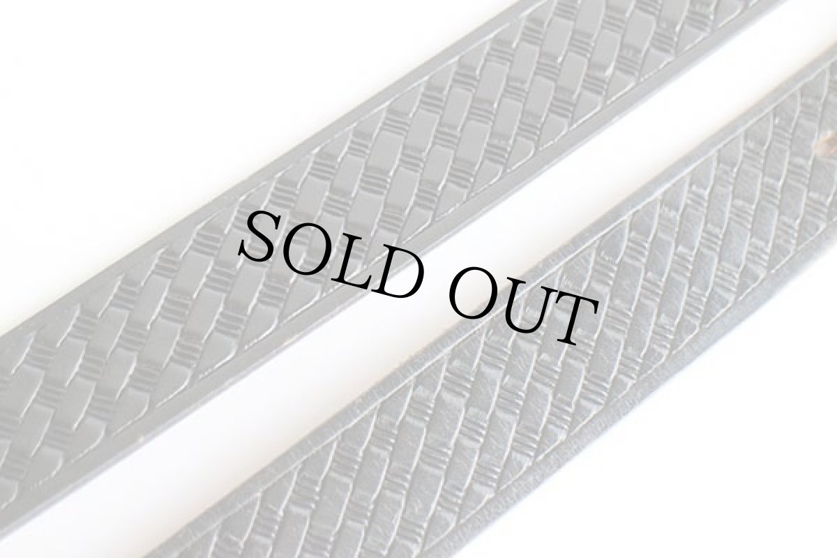 画像5: USA製 DUN DEE バスケット柄 カービング レザーベルト 黒 38★1389 (5)