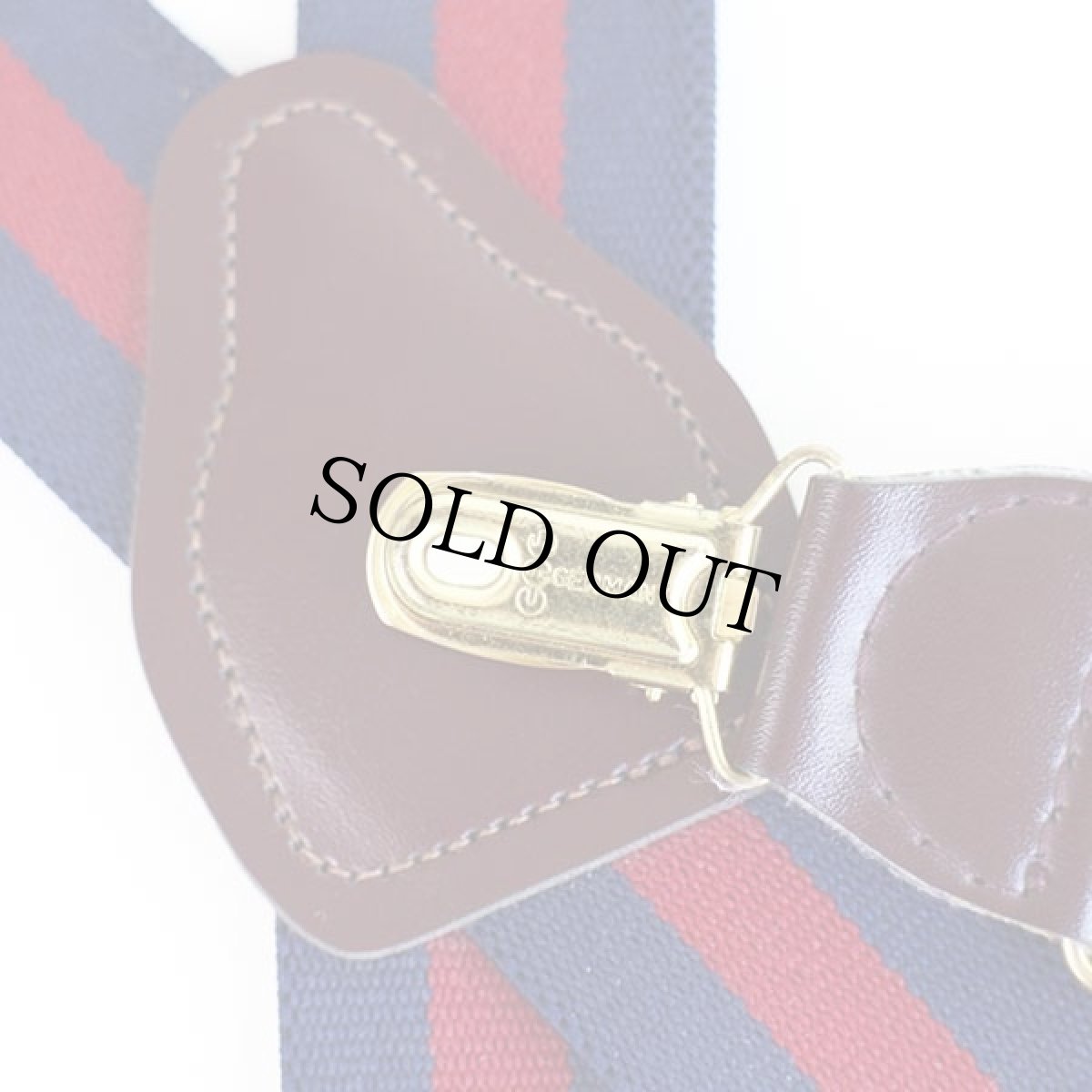 画像3: CAS GERMANY ストライプ クリップ式 サスペンダー 紺×バーガンディ★164  (3)