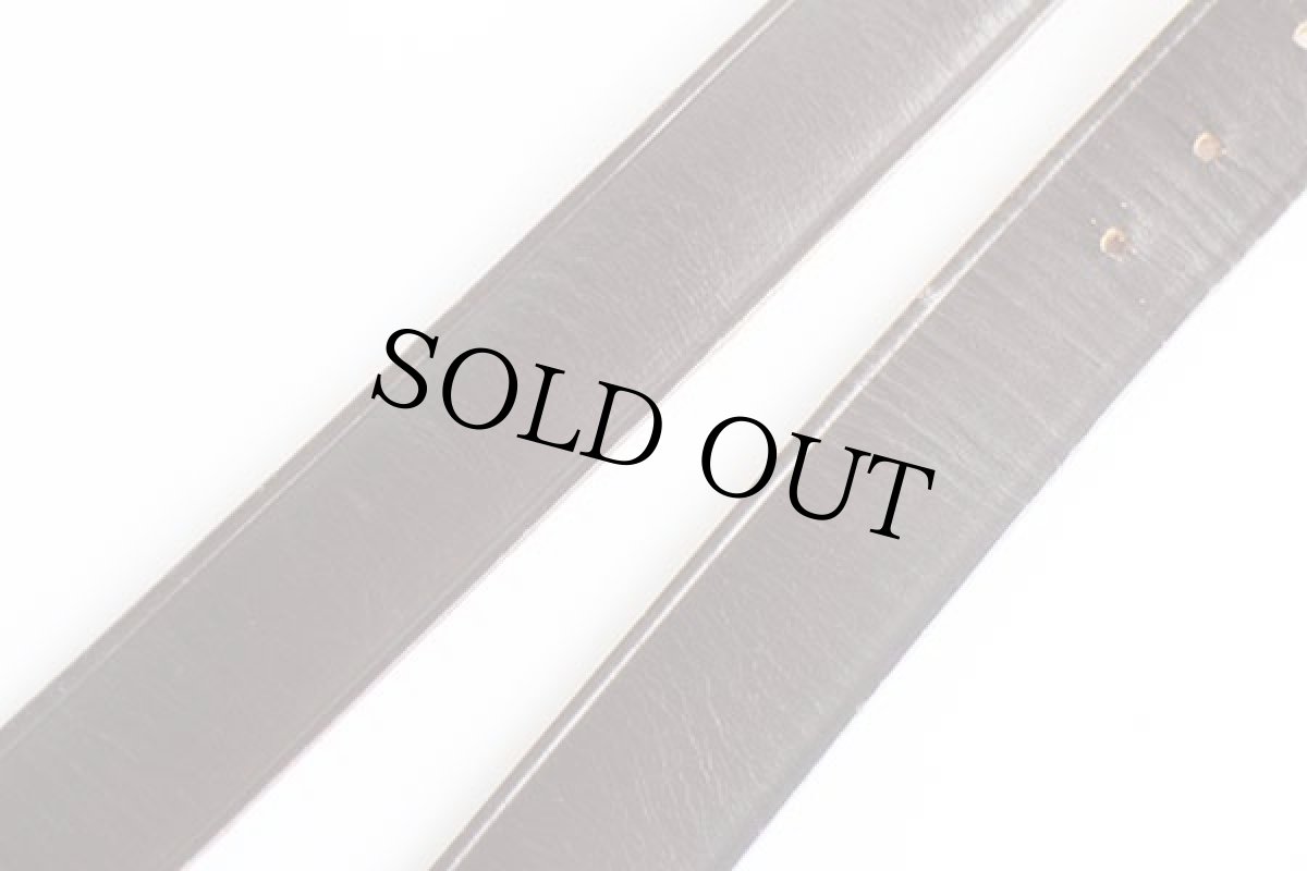 画像5: ビンテージ USA製 UNKNOWN カウハイド レザーベルト 焦げ茶 42★1391 (5)