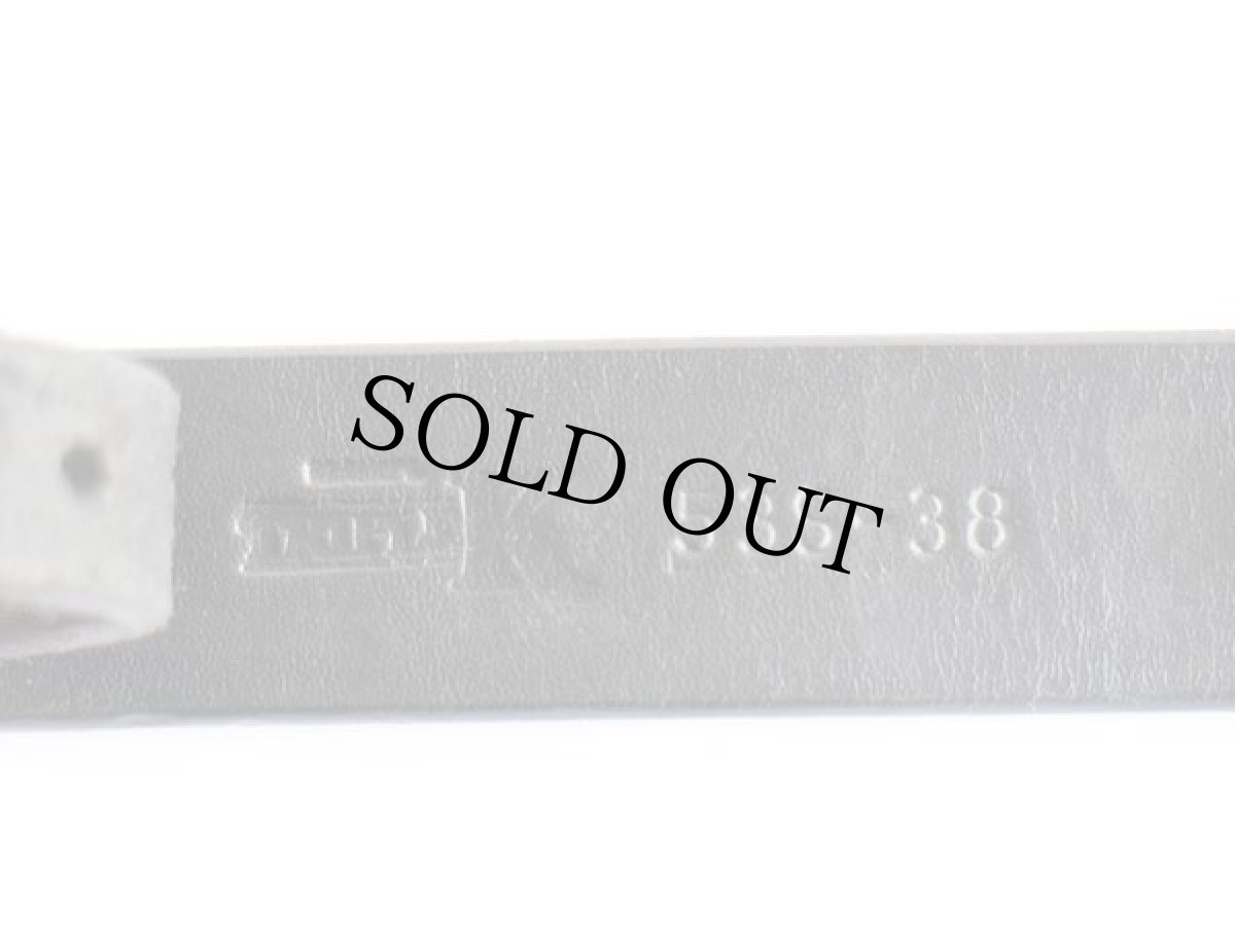 画像3: TRIPLE K BRAND バスケット柄 カービング レザーベルト 黒 38 (3)