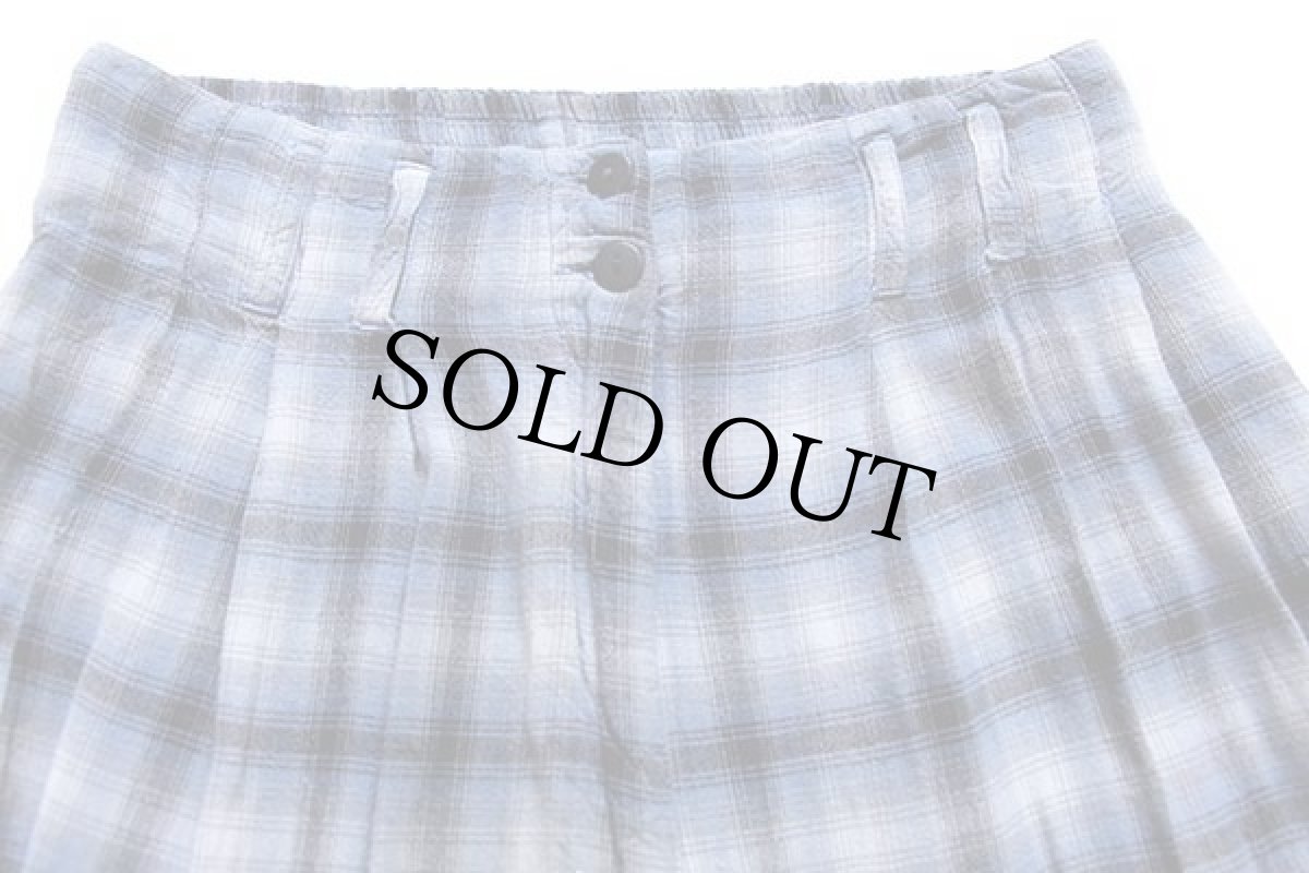 画像3: PUTUMAYO オンブレチェック マキシ丈 レーヨンスカート XS (3)