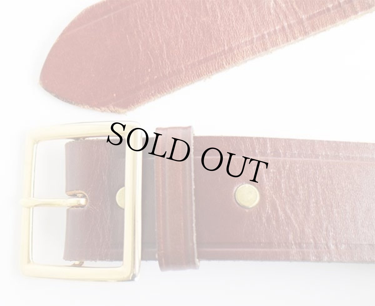 画像2: USA製 UNKNOWN レザー ギャリソンベルト 赤茶 42★1387 (2)