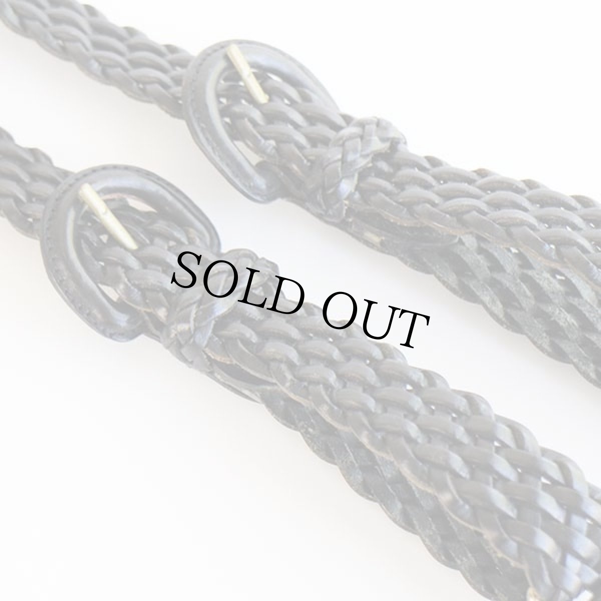 画像5: UNKNOWN 編み込みレザー ボタンタブ式 サスペンダー 黒★206 (5)