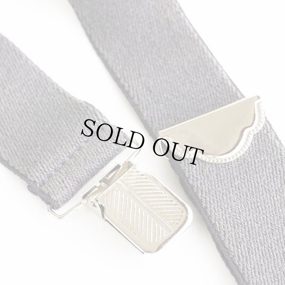 画像4: 80s Levi'sリーバイス 無地 クリップ式 サスペンダー グレー★210 (4)