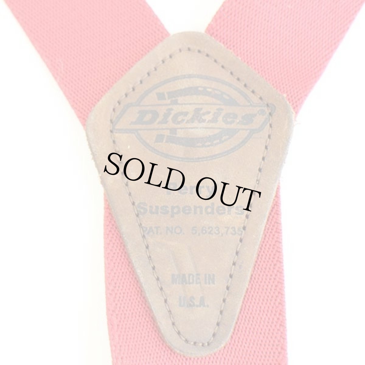 画像3: 90s USA製 Dickiesディッキーズ Perry Suspenders 無地 フック式 サスペンダー 赤★216 (3)