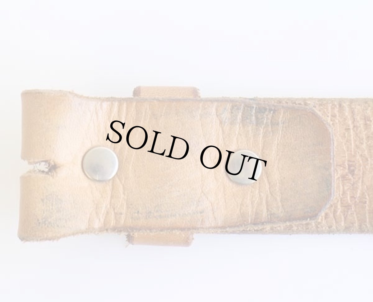 画像3: UNKNOWN カービング レザーベルト 茶★1372 (3)