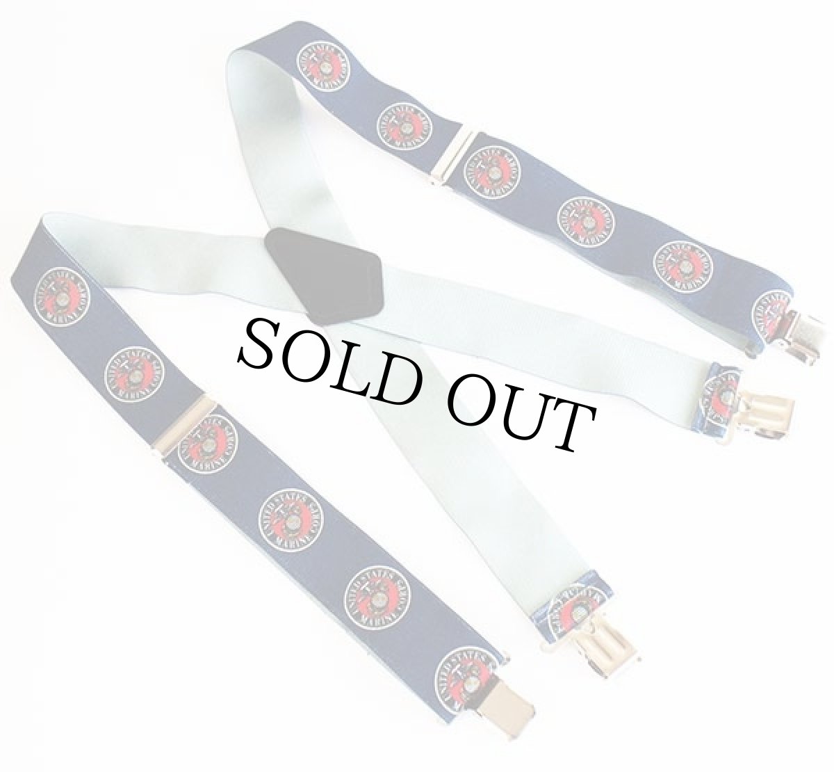 画像2: UNITED STATES MARINE CORPS ロゴ クリップ式 サスペンダー★220 (2)