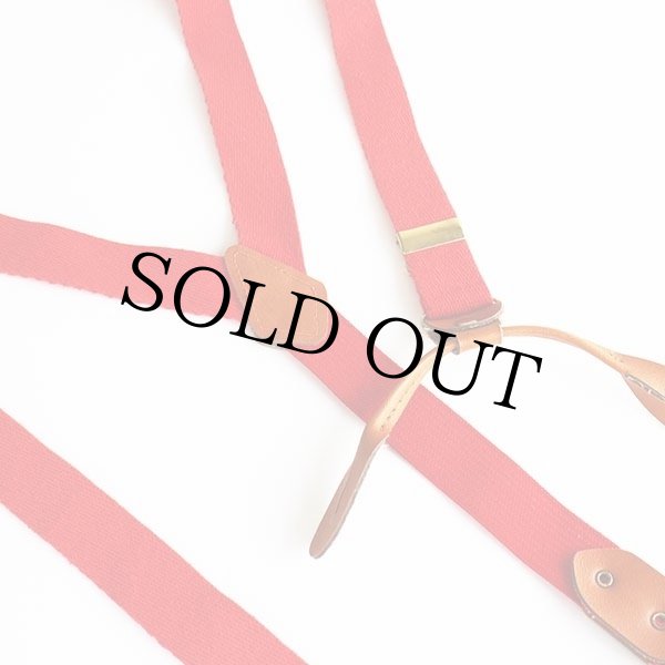 リーバイス サスペンダー ボタン式 80s Levi'sリーバイス 無地 ボタンタブ式 サスペンダー 赤☆209