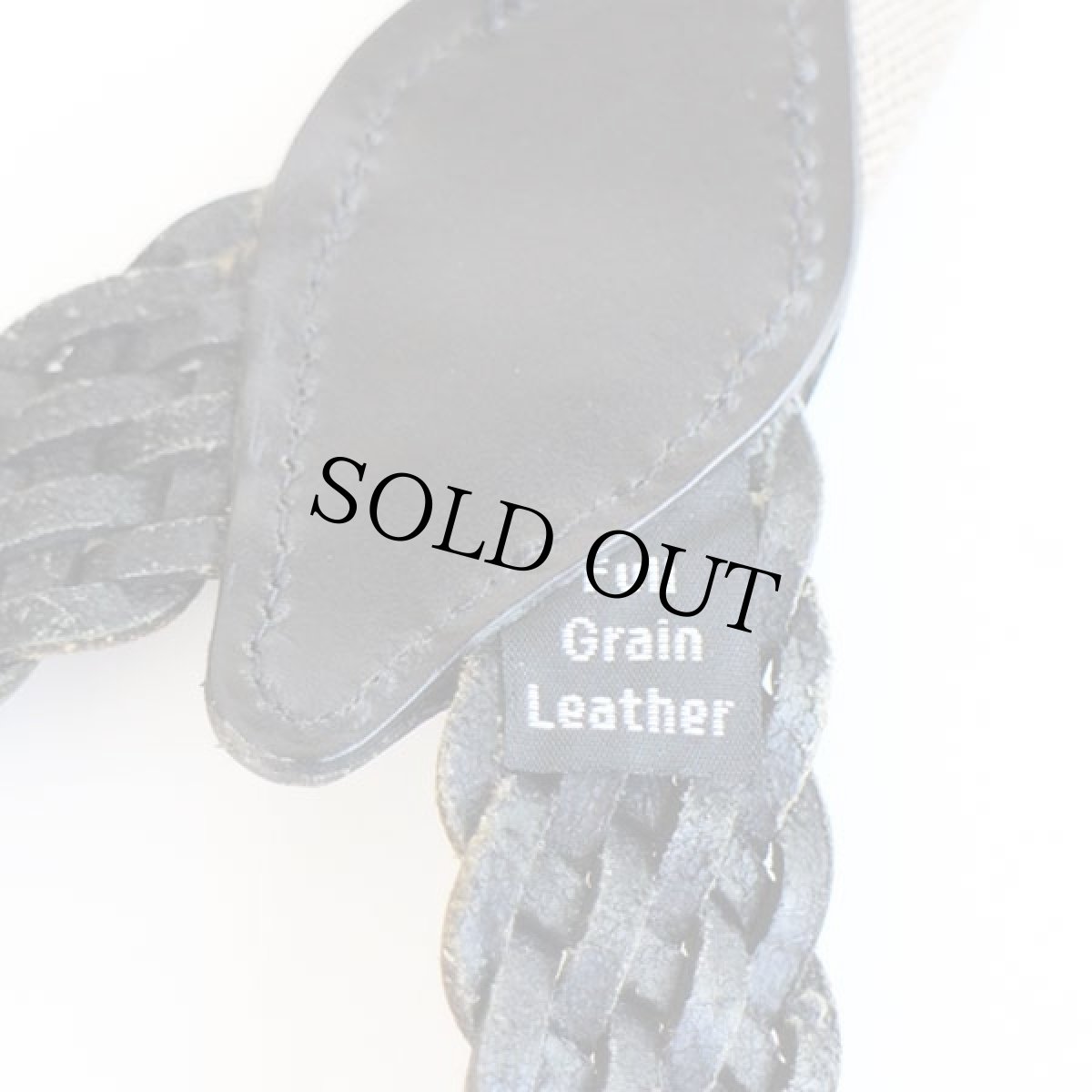 画像3: UNKNOWN 編み込みレザー ボタンタブ式 サスペンダー 黒★206 (3)