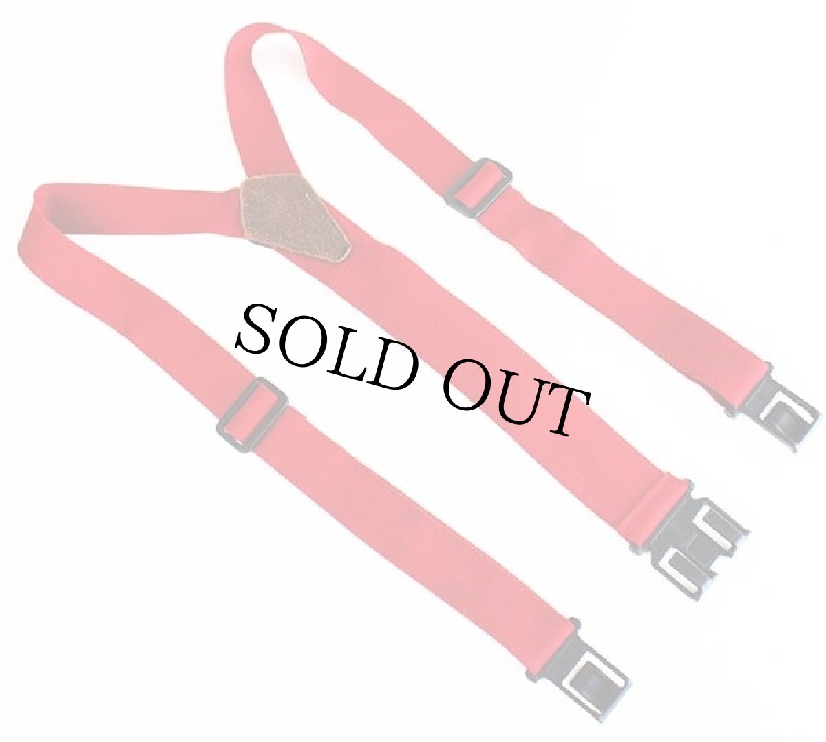 画像2: 90s USA製 Dickiesディッキーズ Perry Suspenders 無地 フック式 サスペンダー 赤★216 (2)