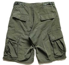 画像2: 60s 米軍 U.S.ARMY ジャングルファティーグ カーゴ ショートパンツ カスタム オリーブグリーン S★ショーツ (2)