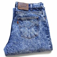 画像1: 90s USA製 Levi'sリーバイス 550 ケミカルウォッシュ デニムパンツ w34 L32★アシッド (1)