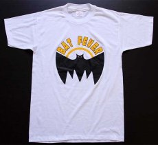 画像2: デッドストック★80s USA製 Healthknit BAT FEVER コウモリ Tシャツ 白 L (2)