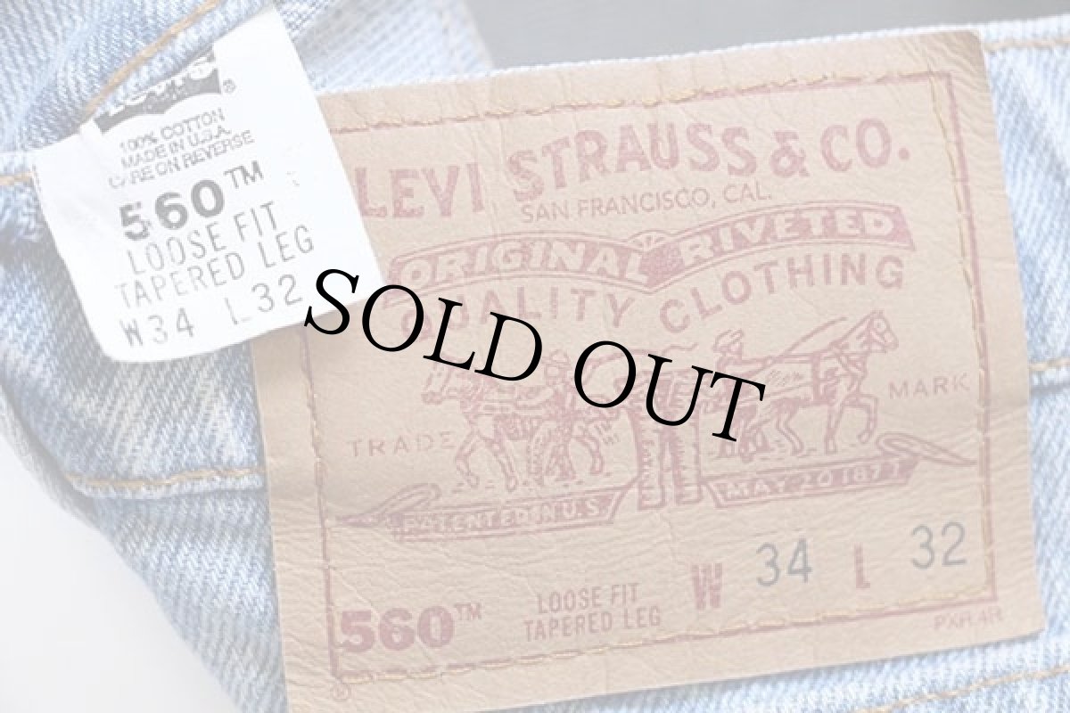 画像5: 90s USA製 Levi'sリーバイス 560 デニムパンツ w34 L32★05 (5)