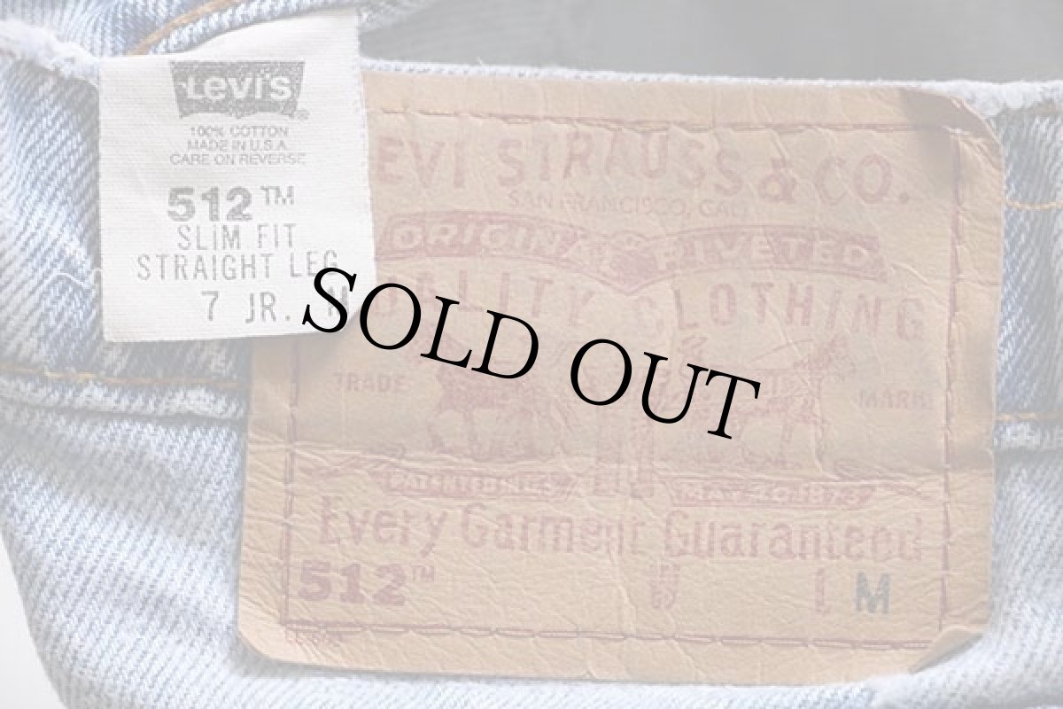 画像6: 90s USA製 Levi'sリーバイス 512 デニムパンツ 7 JR.M★04 (6)