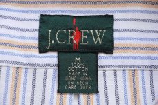 画像4: 90s J.CREW ランダムストライプ ボタンダウン オックスフォード コットンシャツ M (4)