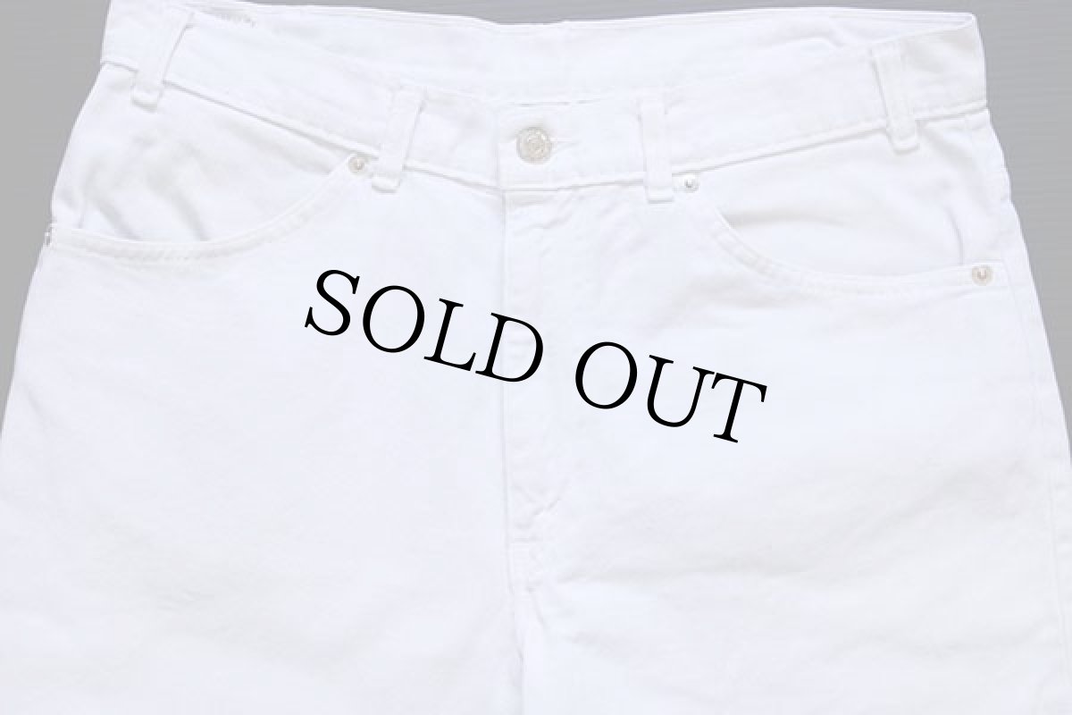 画像4: 80s カナダ製 Levi'sリーバイス フレア コットンツイルパンツ 白 w34 (4)