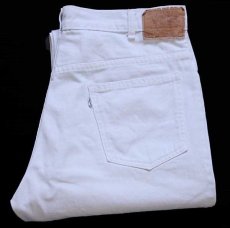 画像1: 80s カナダ製 Levi'sリーバイス フレア コットンツイルパンツ 白 w34 (1)