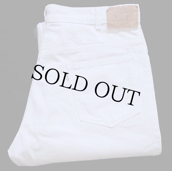 80s カナダ製 Levi'sリーバイス フレア コットンツイルパンツ 白