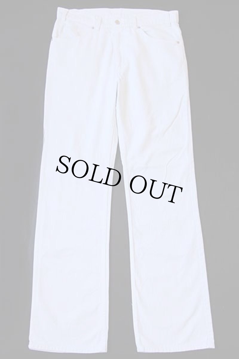 画像2: 80s カナダ製 Levi'sリーバイス フレア コットンツイルパンツ 白 w34 (2)