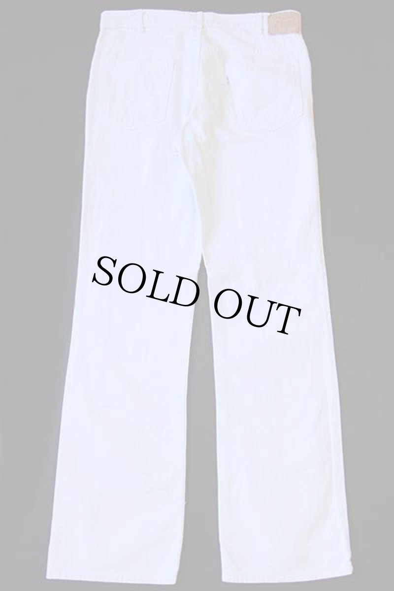 画像3: 80s カナダ製 Levi'sリーバイス フレア コットンツイルパンツ 白 w34 (3)