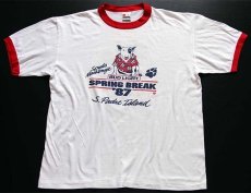 画像2: 80s USA製 BUD LIGHTバドライト Spuds MacKenzie 両面プリント リンガーTシャツ XL★Budweiserバドワイザー (2)